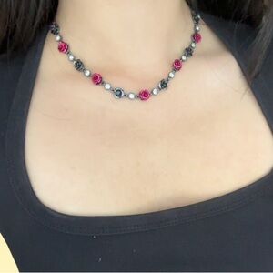 Silver Rose Necklace